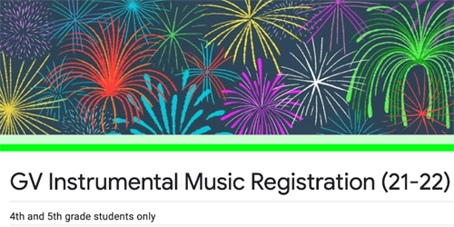 Instrumental Music Program Registration